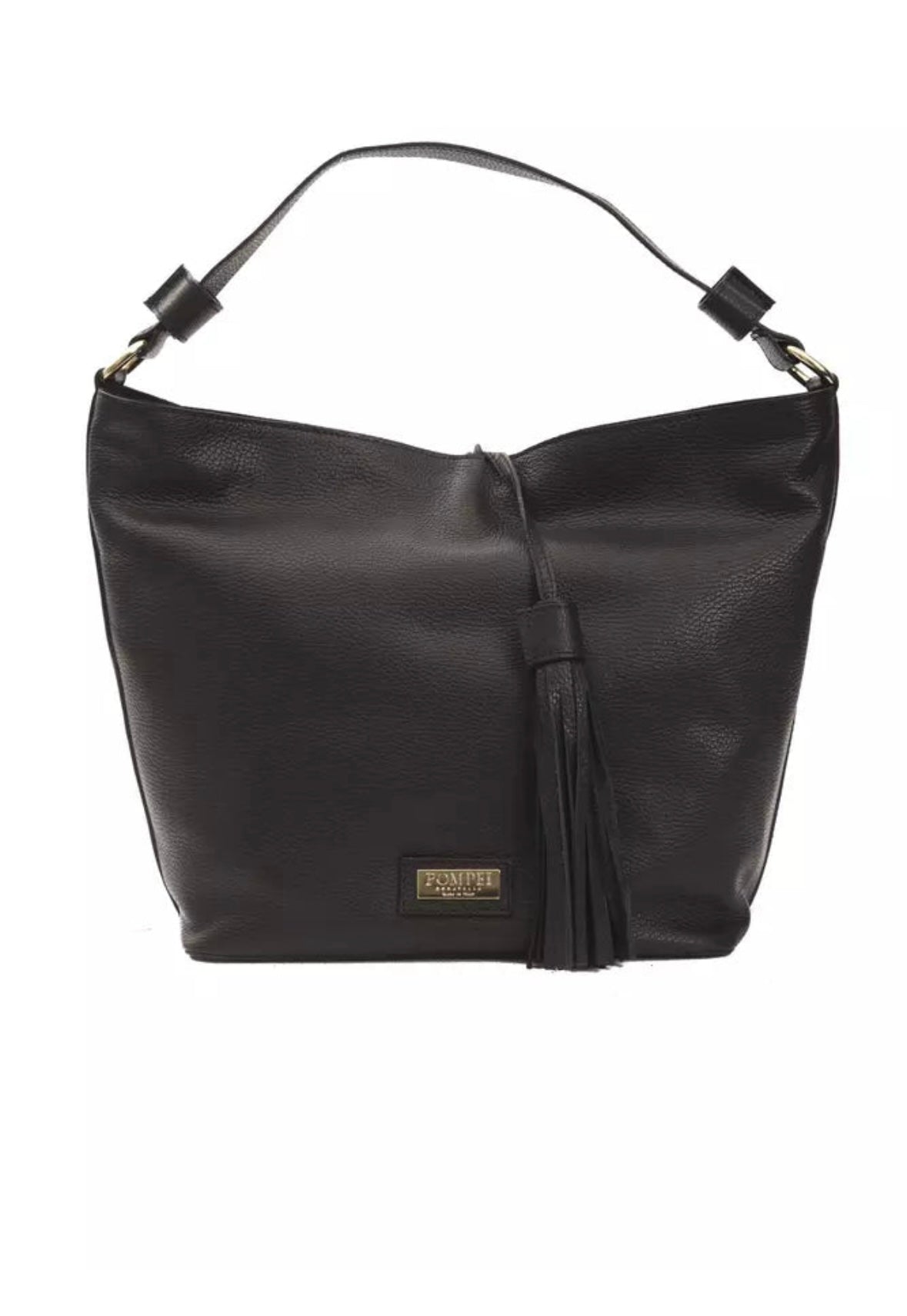 Pompei Donatella Gray Leather Women Shoulder Bag