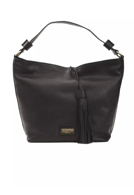 Pompei Donatella Graue Leder Damen Umhängetasche